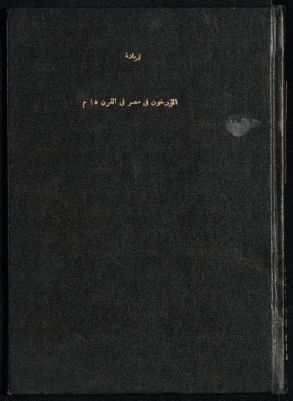 المؤرخون في مصر في القرن الخامس عشر الملادي القرن التاسع عشر الهجري — غلاف