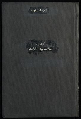 كتاب اللغات في القرآن / — غلاف
