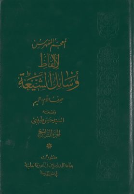 المعجم المفهرس لالفاظ وسائل الشيعة : juz 9 — غلاف