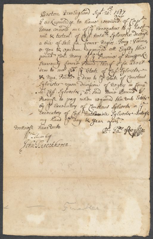 Financial Record with Notation